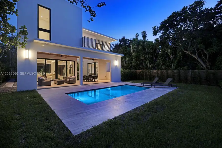 Exterior details and patio area of a home in , Miami (Image 34). Exterior details and patio area of a home in , Miami (Image 34).