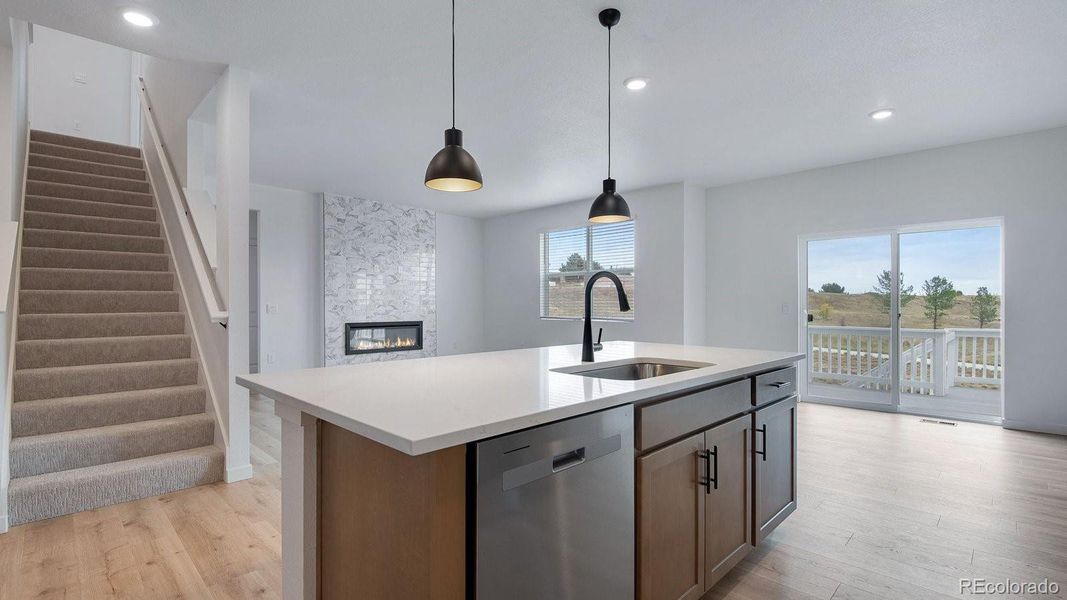 Furnished interior view inside a new home in Trails at Crowfoot, Parker (Image 9).