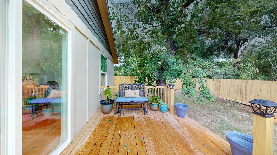 Private deck just off the primary bedroom