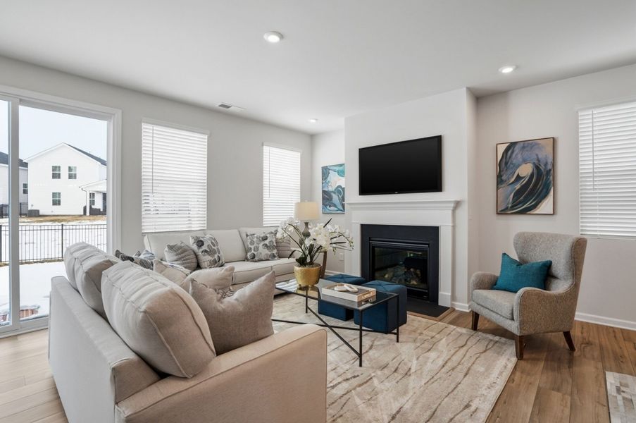 Furnished interior view inside a new home in Waxhaw Landing, Monroe (Image 13).