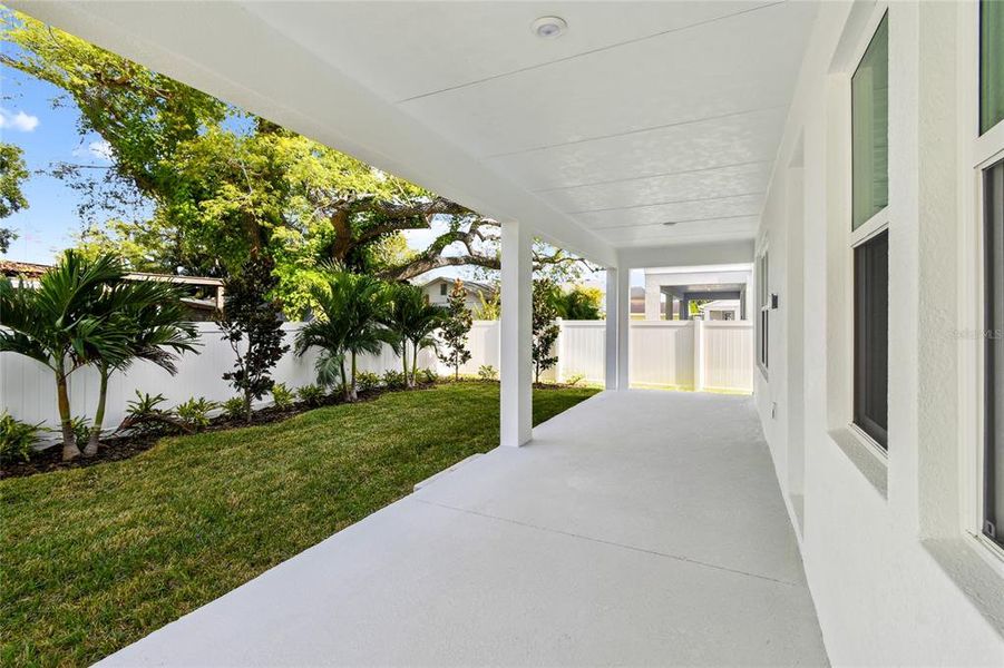 Exterior details and patio area of a home in South Tampa - Urban Collection, Tampa (Image 3).
