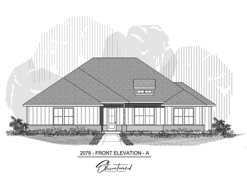 Exterior rendering of this home design in , Decatur, TX (Image 1).