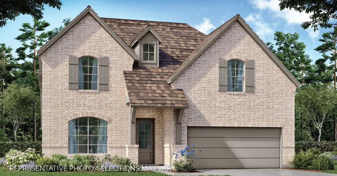 Front exterior of a new home in Brookhollow West, Prosper, TX, highlighting curb appeal (Image 1). Front exterior of a new home in Brookhollow West, Prosper, TX, highlighting curb appeal (Image 1).