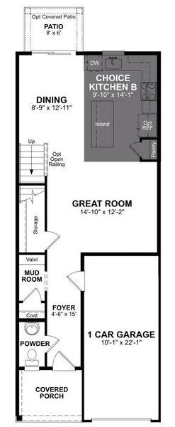 2D floor plan layout of this home in Townes on Leesville, Durham, NC (Image 4). 2D floor plan layout of this home in Townes on Leesville, Durham, NC (Image 4).