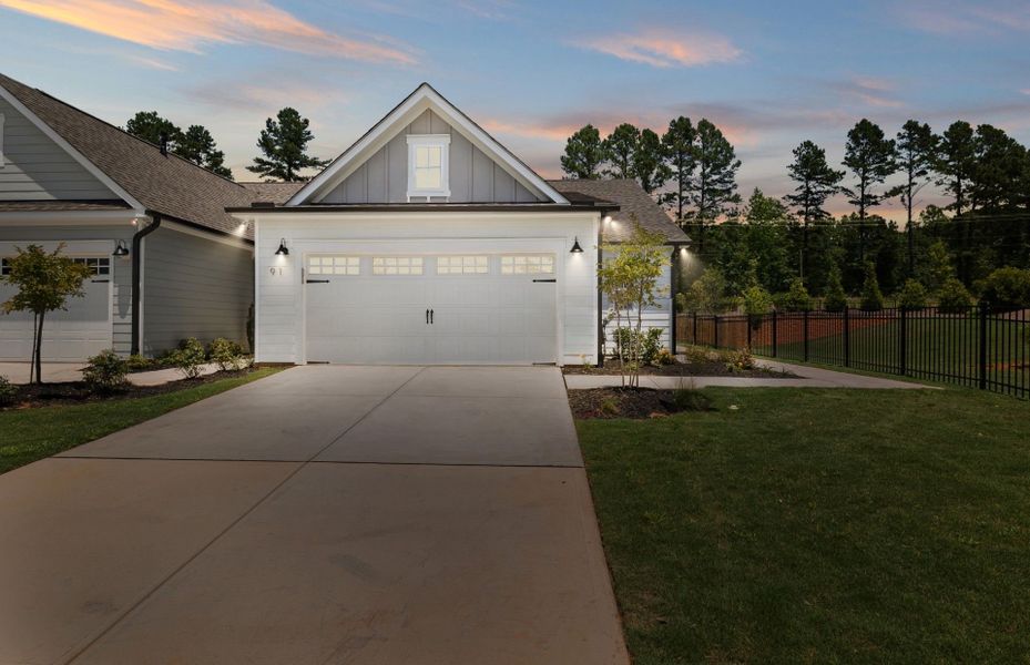 Front exterior of a new home in Carolina Overlook, Clayton, NC, highlighting curb appeal (Image 17).