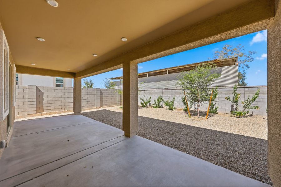 Exterior details and patio area of a home in Montana Vista - Summit, Buckeye (Image 2). Exterior details and patio area of a home in Montana Vista - Summit, Buckeye (Image 2).
