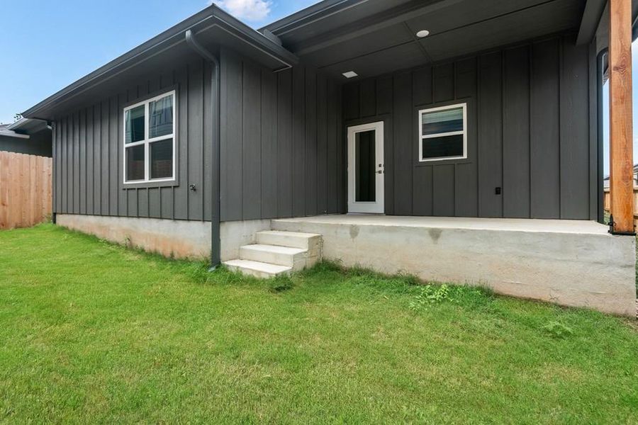 Front exterior of a new home in , Fredericksburg, TX, highlighting curb appeal (Image 19).