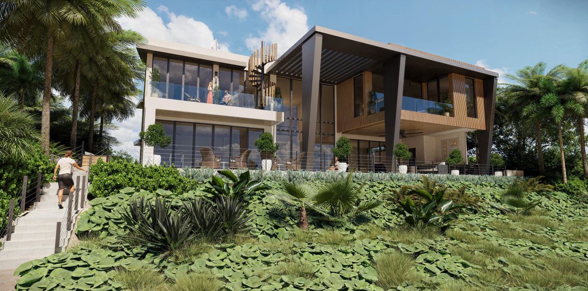 3723 S Ocean Rear South Perspective