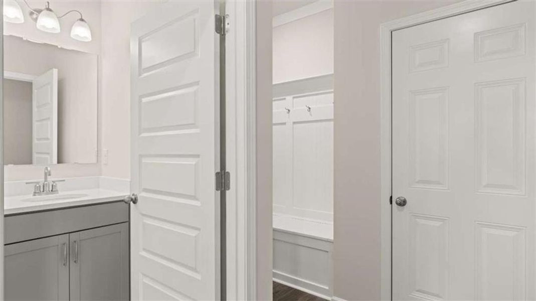 Furnished interior view inside a new home in Water Oak Estates, Lawrenceville (Image 8). Furnished interior view inside a new home in Water Oak Estates, Lawrenceville (Image 8).