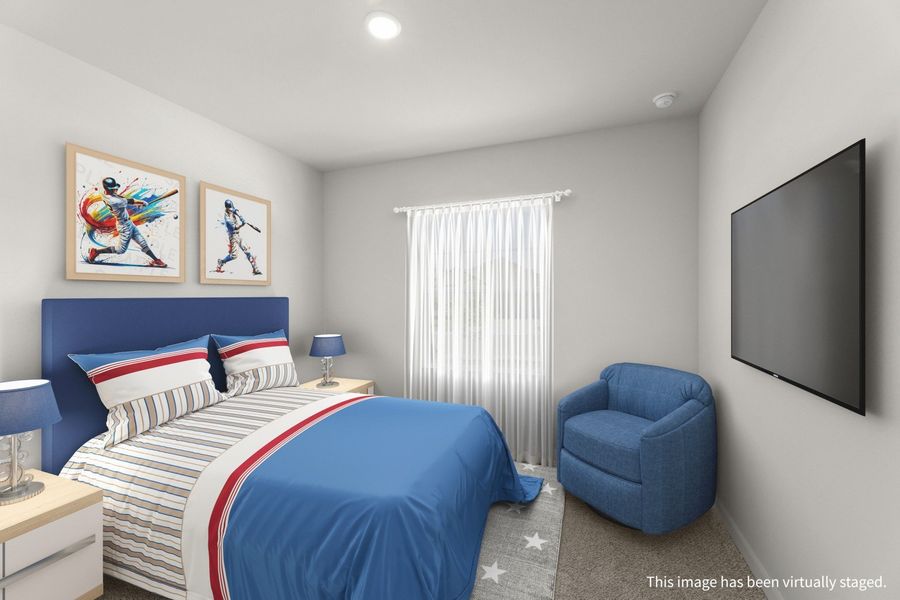 Representative furnished interior of a home built from the Valencia by Hakes Brothers in The Woodlands, Mico (Image 9).