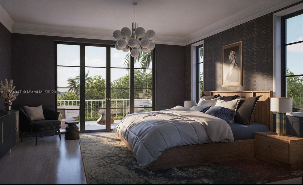 Furnished interior view inside a new home in , Miami Shores (Image 12).