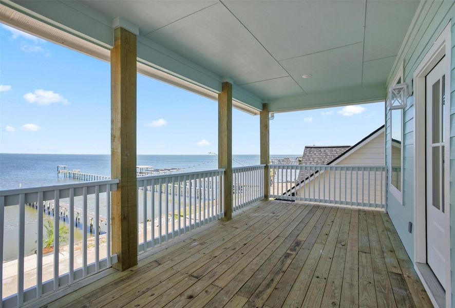 Private deck off of the primary bedroom