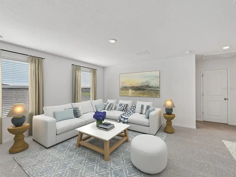 Furnished interior view inside a new home in Two Rivers - Premier Series, Zephyrhills (Image 3). Furnished interior view inside a new home in Two Rivers - Premier Series, Zephyrhills (Image 3).