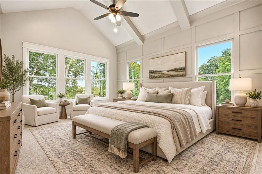 Furnished interior view inside a new home in , Flowery Branch (Image 34).