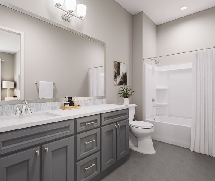 Representative furnished interior of a home built from the Spring Plan 50-2 by Tri Pointe Homes in Abel Ranch, Goodyear (Image 12).