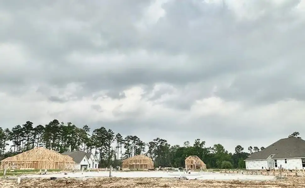 In-progress construction of a new home in The Meadows at Imperial Oaks 60', Conroe, TX (Image 4). In-progress construction of a new home in The Meadows at Imperial Oaks 60', Conroe, TX (Image 4).