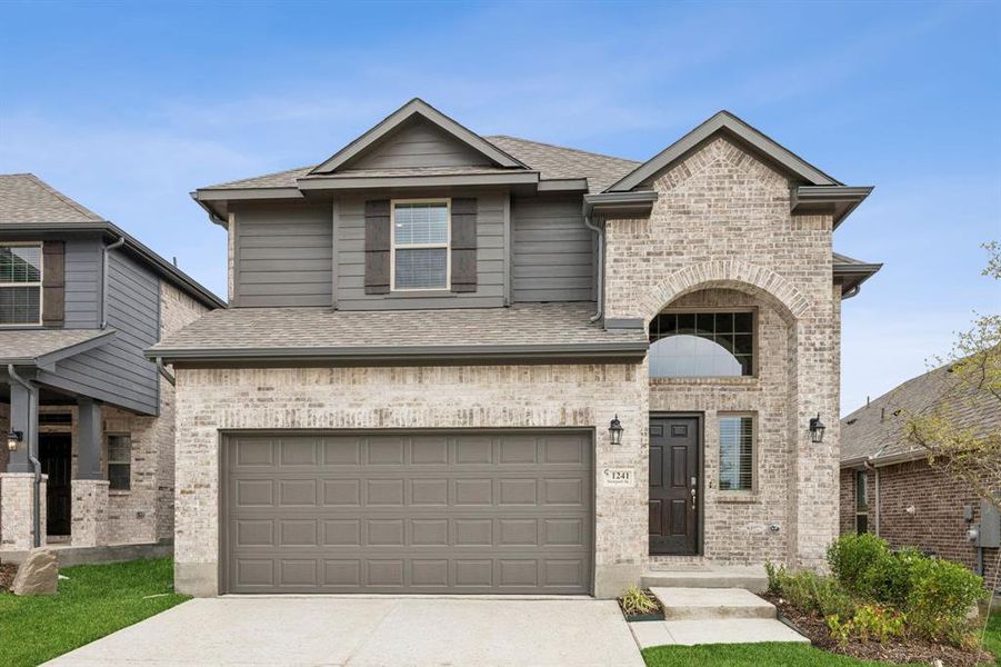 Front exterior of a new home in Bel Air Village, Sherman, TX, highlighting curb appeal (Image 12).