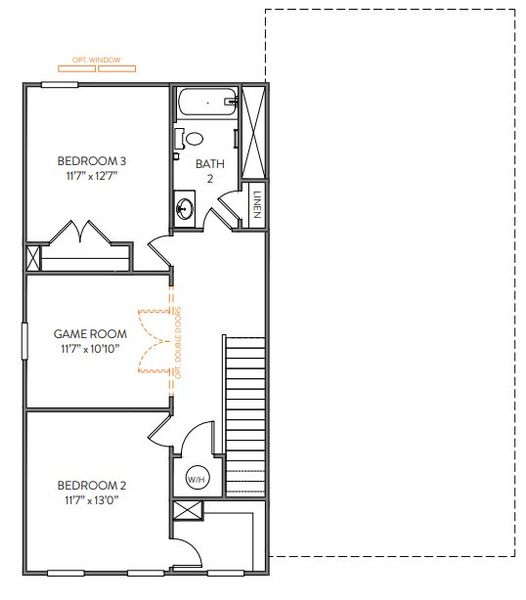 2D floor plan layout for the Devin by True Homes in Whispering Hills, Locust, NC (Image 3). 2D floor plan layout for the Devin by True Homes in Whispering Hills, Locust, NC (Image 3).