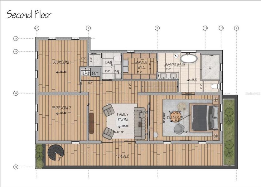 2D floor plan layout of this home in , Sarasota, FL (Image 5).