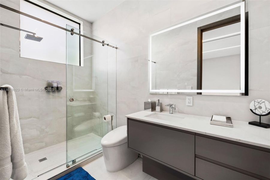 Furnished interior view inside a new home in , Miami (Image 16).