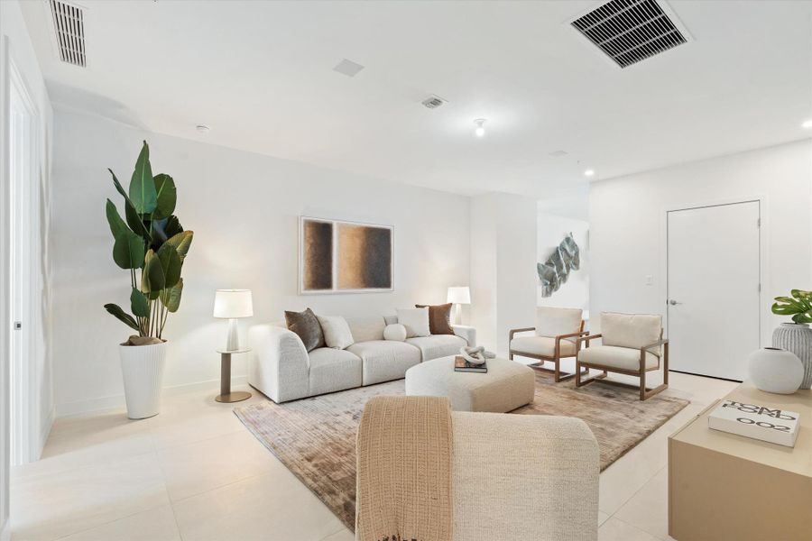 Furnished interior view inside a new home in Casamar, Pompano Beach (Image 8). Furnished interior view inside a new home in Casamar, Pompano Beach (Image 8).