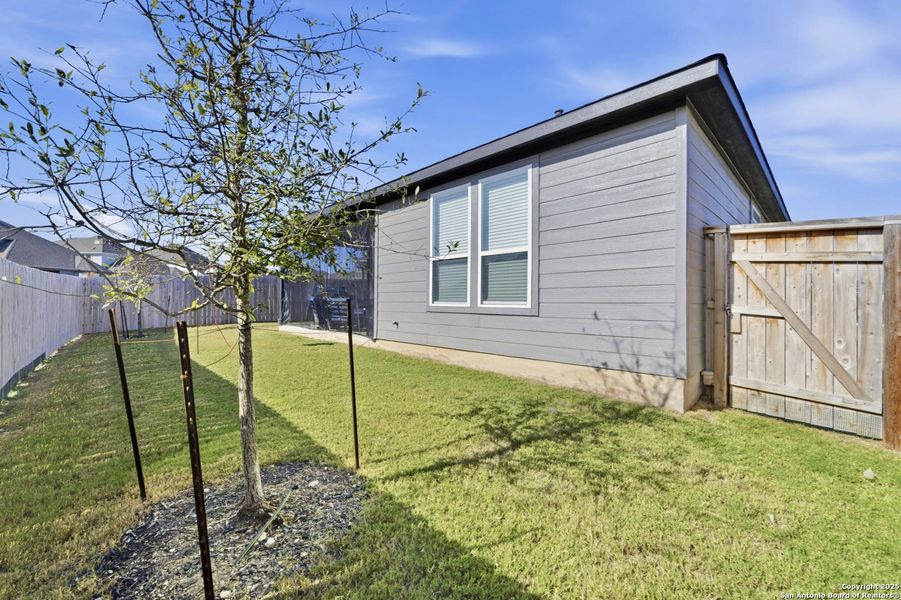 Exterior details and patio area of a home in Corley Farms, Boerne (Image 3). Exterior details and patio area of a home in Corley Farms, Boerne (Image 3).