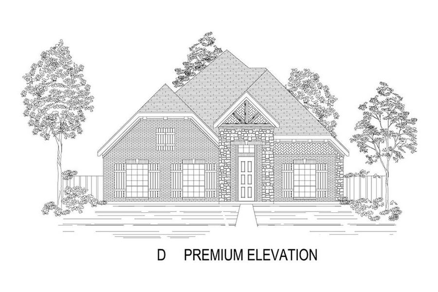 Representative rendering of the exterior for the Woodford FS-HL by First Texas Homes (Image 14).