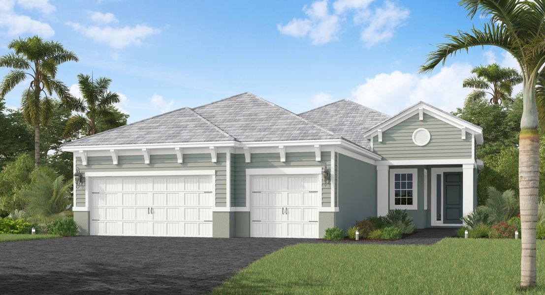 Representative exterior photo of a completed home built from the Bright Meadow by Neal Communities in Verandah, Fort Myers, FL (Image 20). Representative exterior photo of a completed home built from the Bright Meadow by Neal Communities in Verandah, Fort Myers, FL (Image 20).