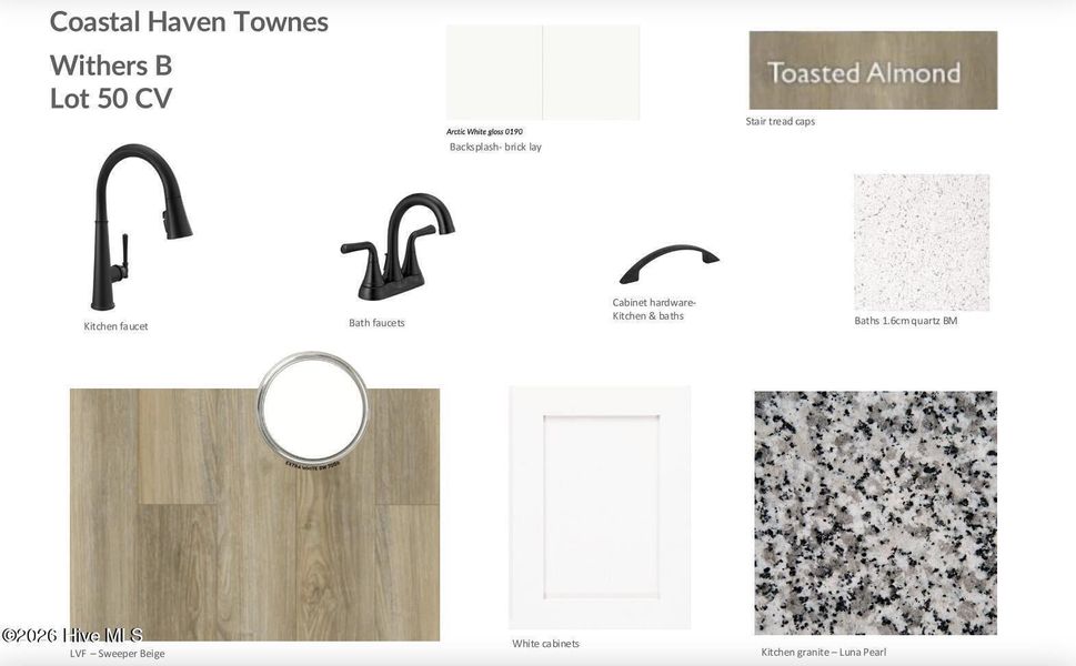 Sample of building materials used in homes in Coastal Haven Townes, Leland (Image 10). Sample of building materials used in homes in Coastal Haven Townes, Leland (Image 10).