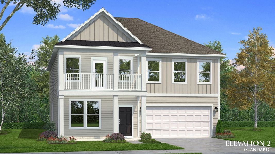 Representative exterior photo of a completed home built from the Brier Creek by DRB Homes in Reserve at Crowthorne, Zebulon, NC (Image 17). Representative exterior photo of a completed home built from the Brier Creek by DRB Homes in Reserve at Crowthorne, Zebulon, NC (Image 17).