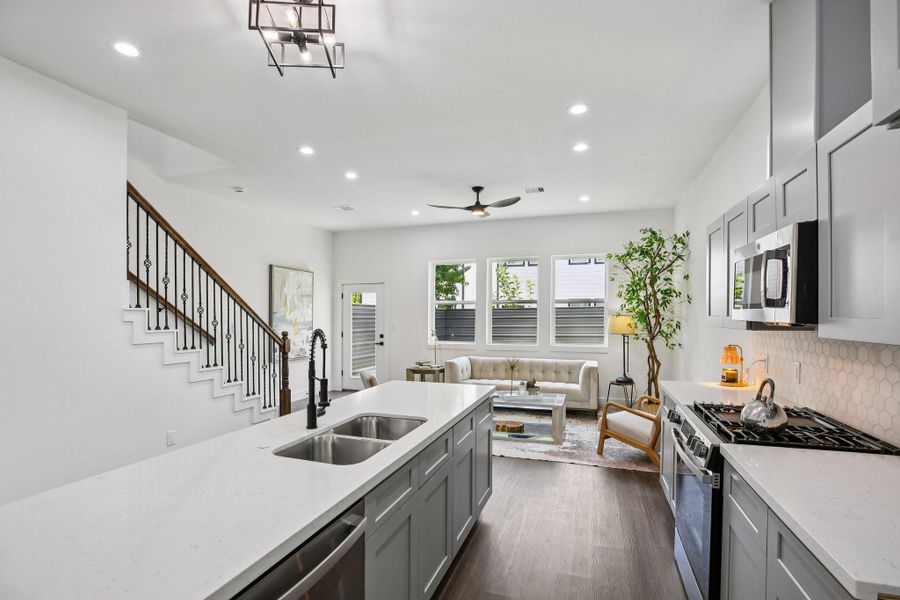 Furnished interior view inside a new home in , Houston (Image 11). Furnished interior view inside a new home in , Houston (Image 11).