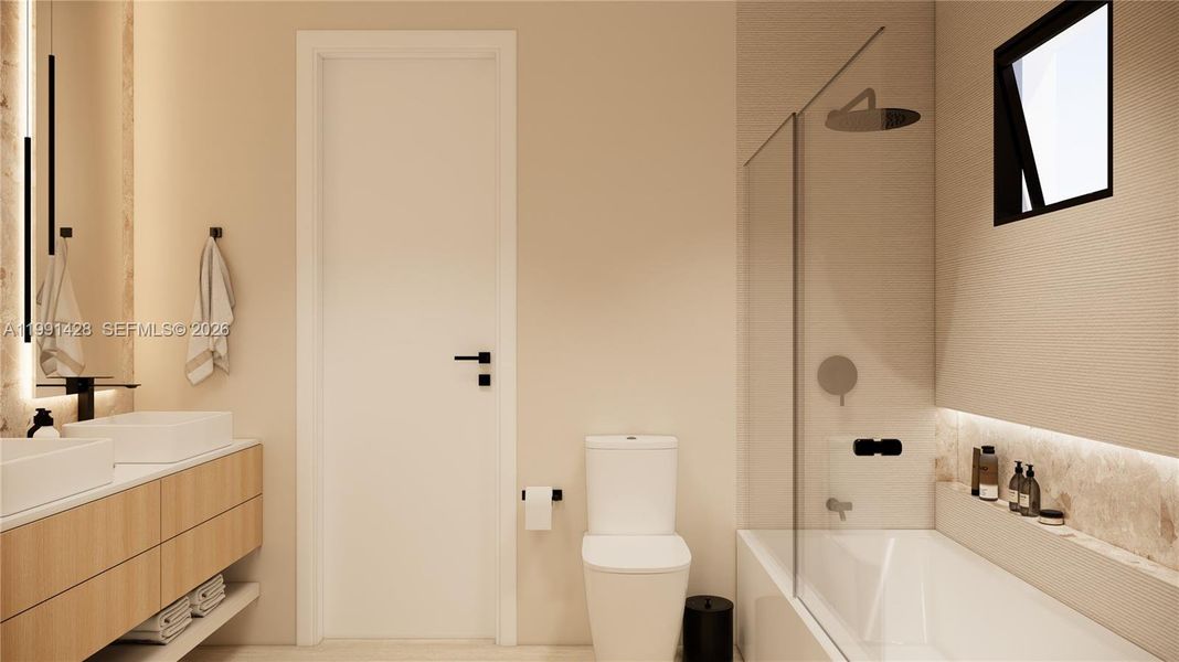 Furnished interior view inside a new home in , Miami (Image 17). Furnished interior view inside a new home in , Miami (Image 17).