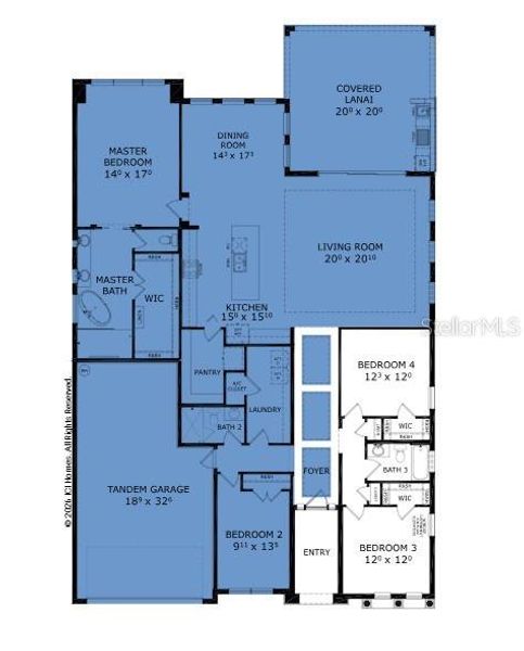 2D floor plan layout of this home in Plantation Bay, Ormond Beach, FL (Image 4). 2D floor plan layout of this home in Plantation Bay, Ormond Beach, FL (Image 4).
