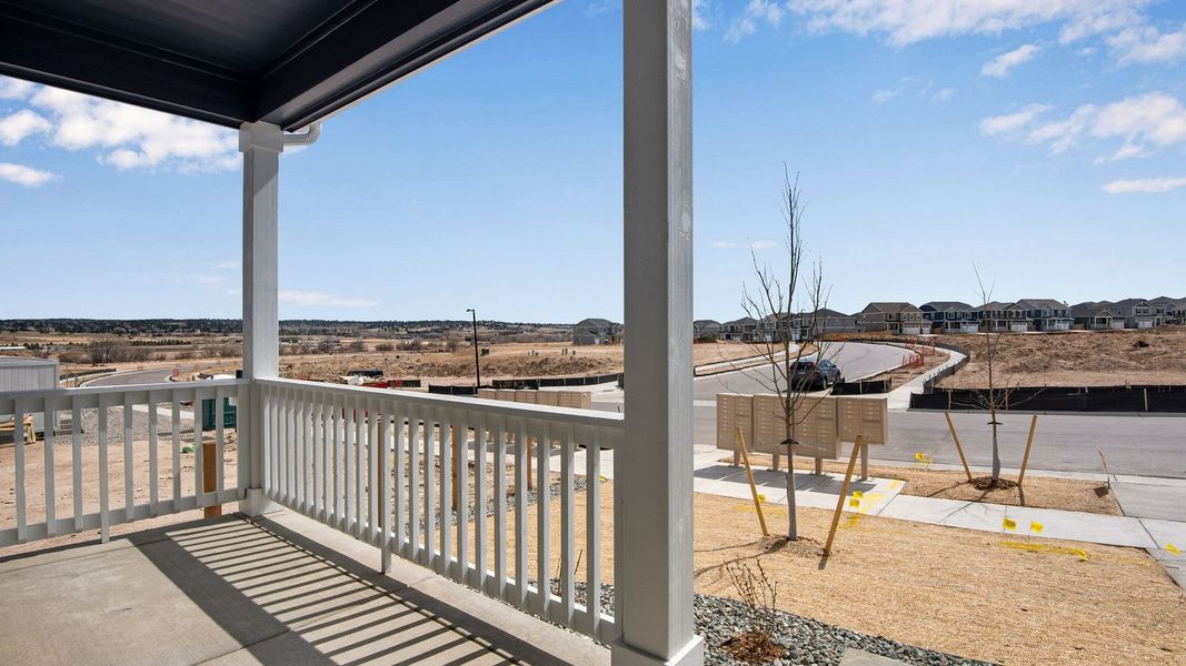 Exterior details and patio area of a home in Trails at Crowfoot, Parker (Image 2). Exterior details and patio area of a home in Trails at Crowfoot, Parker (Image 2).
