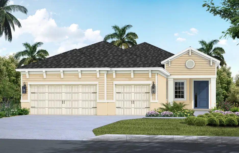 Representative exterior photo of a completed home built from the Bright Meadow by Neal Communities in Canoe Creek, Parrish, FL (Image 17). Representative exterior photo of a completed home built from the Bright Meadow by Neal Communities in Canoe Creek, Parrish, FL (Image 17).