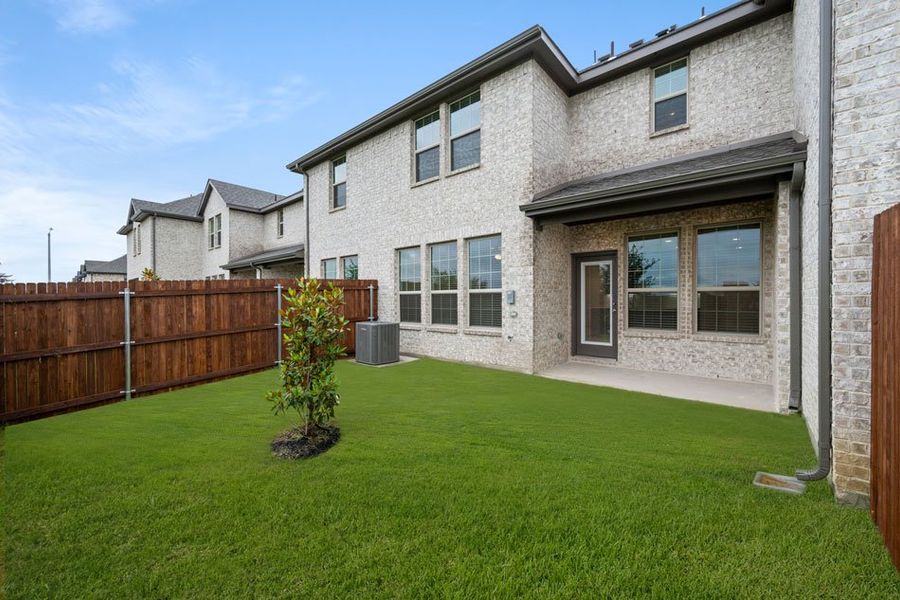 Representative exterior photo of a completed home built from the Bridgeport by Impression Homes in Main Street Village, Mansfield, TX (Image 23). Representative exterior photo of a completed home built from the Bridgeport by Impression Homes in Main Street Village, Mansfield, TX (Image 23).