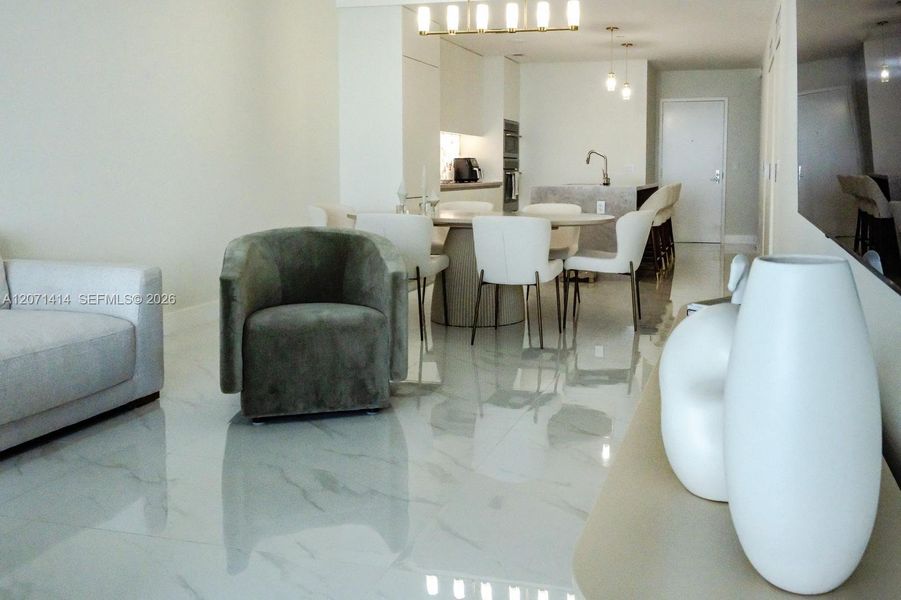 Furnished interior view inside a new home in , Miami (Image 8).