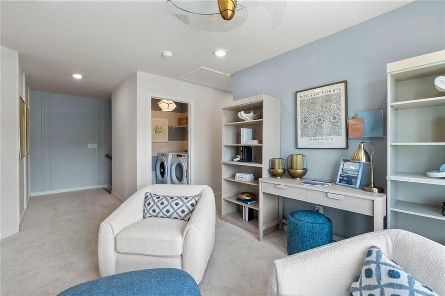 Furnished interior view inside a new home in Abbotts Crossing, Conyers (Image 19). Furnished interior view inside a new home in Abbotts Crossing, Conyers (Image 19).