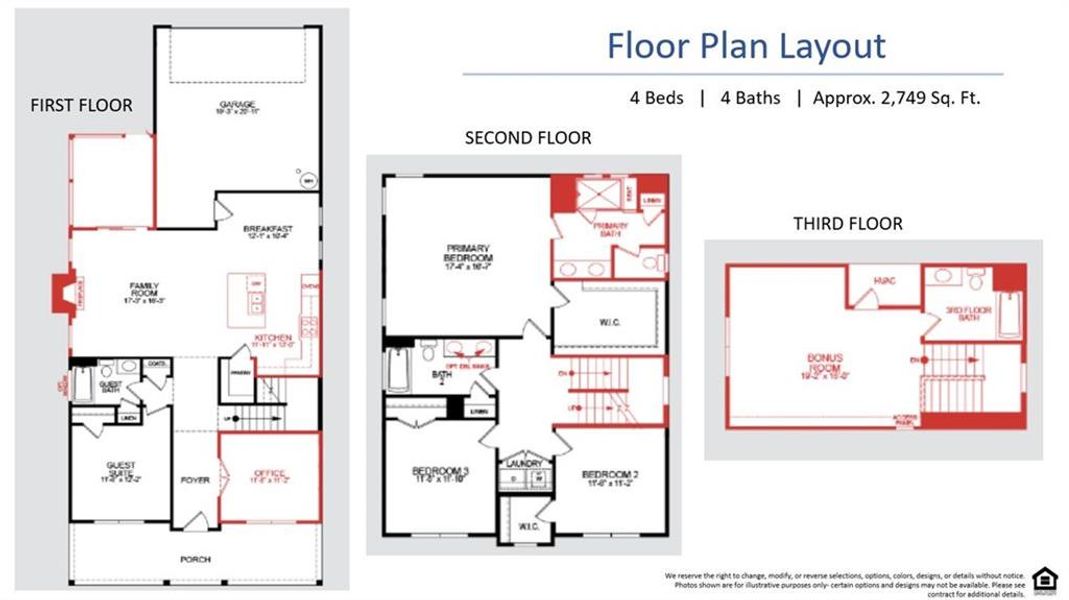 2D floor plan layout of this home in Marble Tree, Ball Ground, GA (Image 5).