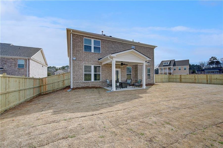Exterior details and patio area of a home in Burchwood, Stockbridge (Image 25).