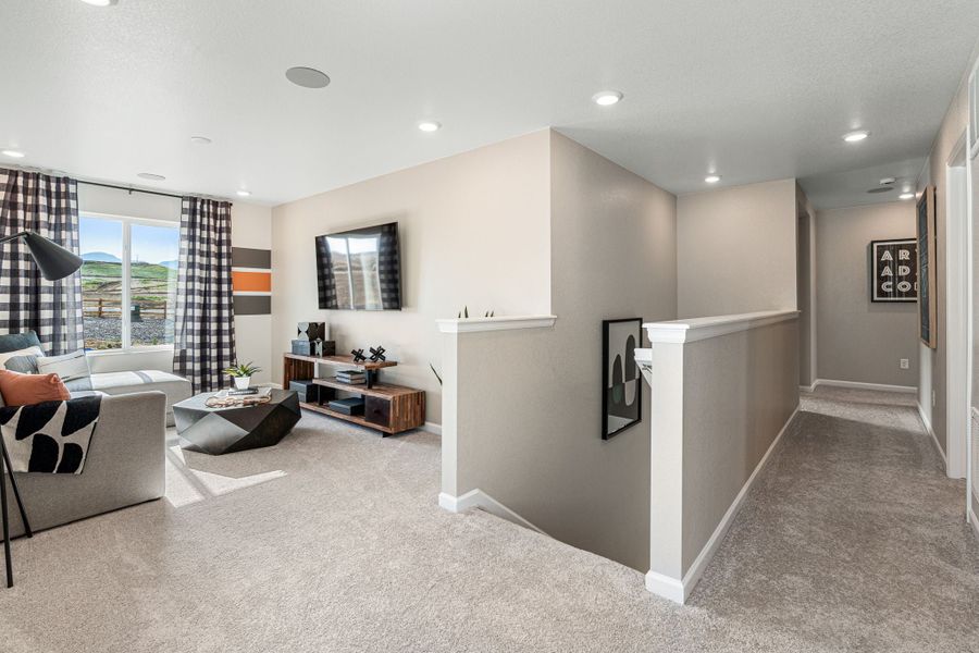 Furnished interior view inside a new home in Trailstone, Arvada (Image 18).