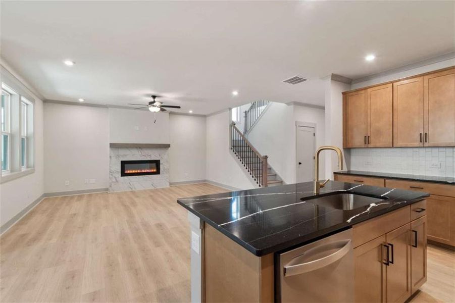Furnished interior view inside a new home in Cambridge at Steels Bridge, Canton (Image 5).