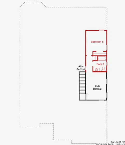2D floor plan layout of this home in Homestead, Schertz, TX (Image 5).