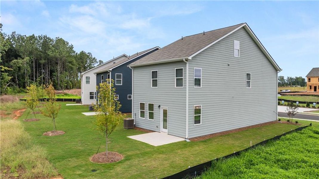 Exterior details and patio area of a home in Walden Park - The Retreat, Jonesboro (Image 28).