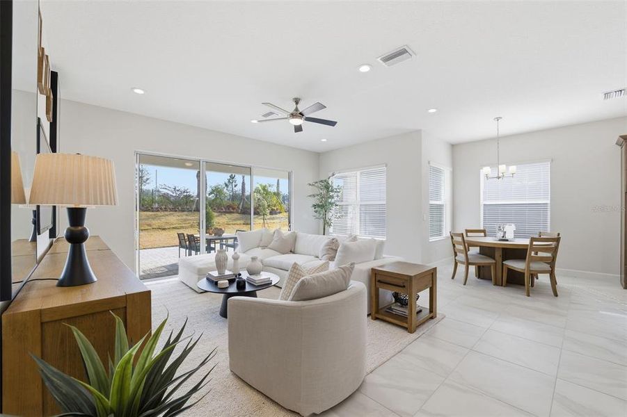 Furnished interior view inside a new home in Valencia Ridge, Wesley Chapel (Image 28).
