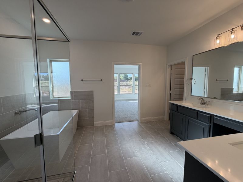 Primary Bath - View from Closet  - Construction Update 9.16
