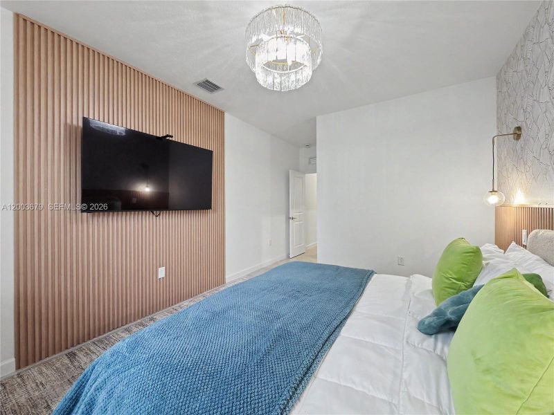 Furnished interior view inside a new home in , Miami (Image 39).