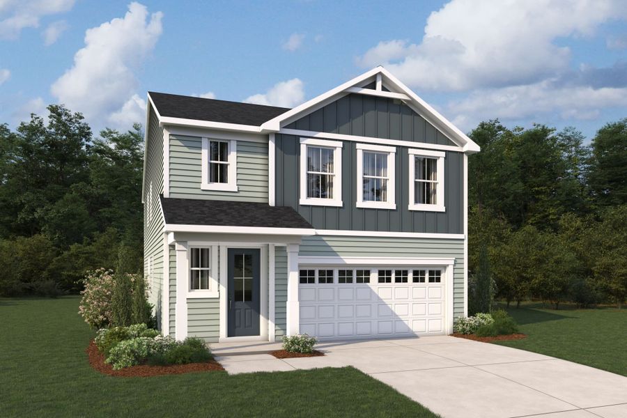 Representative exterior photo of a completed home built from the Highlands by Mattamy Homes in Cardinal Landing, Coats, NC (Image 12).