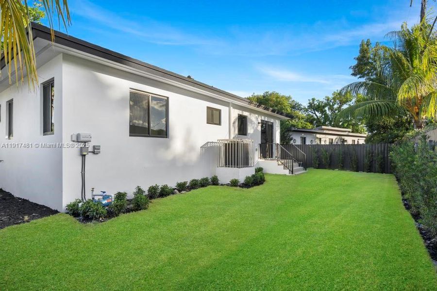 Exterior details and patio area of a home in , Miami (Image 17). Exterior details and patio area of a home in , Miami (Image 17).