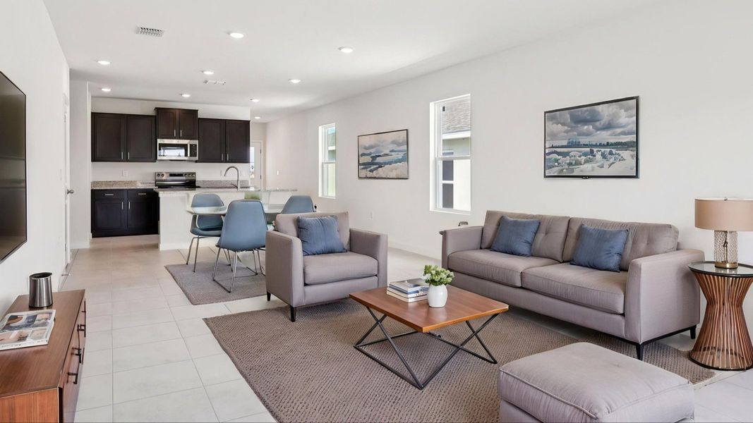Representative furnished interior of a home built from the Flagler by DRB Homes in Liberty Trace, Haines City (Image 5). Representative furnished interior of a home built from the Flagler by DRB Homes in Liberty Trace, Haines City (Image 5).